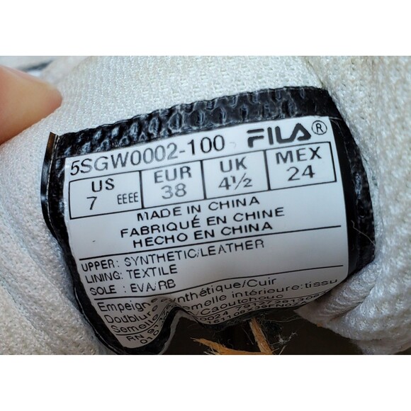 FILA Memory Workshift Slip Resistant Sneaker Womens Size 7 White - Picture 7 of 7
